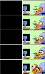 Garfield Watching TV Meme Template