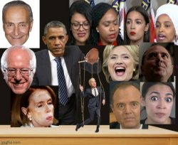 Puppet president Joe Biden controlled by Democrats Meme Template