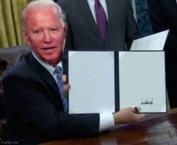Biden executive order Meme Template