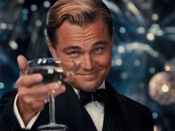 DiCaprio toasting Meme Template