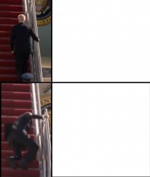 Biden stairs Meme Template