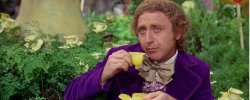 Willy Wonka drinking tea Meme Template
