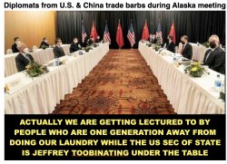 China-US Meeting Alaska Meme Template