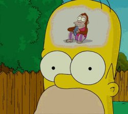 Homer's brain Meme Template
