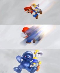 Shadow Mario Steals FLUUD Meme Template