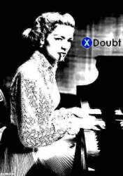 X doubt Lauren Bacall piano deep-fried 1 Meme Template