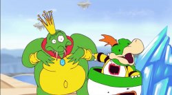 King K. Rool punches Bowser Jr. Meme Template