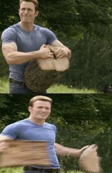 Captain America Rips Log in Two Meme Template