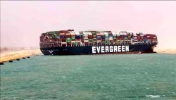 Evergreen Container Blocked Ship Suez Canal Meme Template