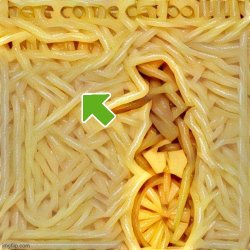 Upvote! Spaghetti Frog Meme Template