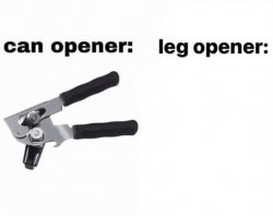 Can opener leg opener Meme Template