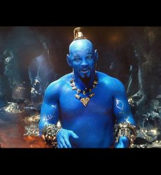 Blue Will Smith Genie Meme Template