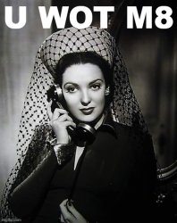 Linda Darnell phone u wot  m8 Meme Template