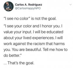 I see no color is not the goal Meme Template