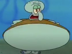 thick Squidward Meme Template