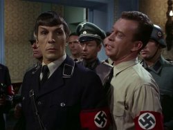 Star Trek Nazi Spock captured by officer Meme Template