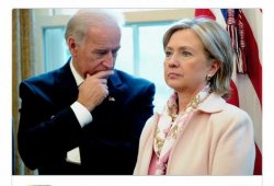 Joe Biden and Hillary Clinton awkward Meme Template