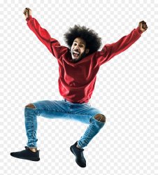 Png jumping black man Meme Template