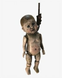 Png creepy doll hanging noose Meme Template