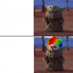 clown yoda Meme Template