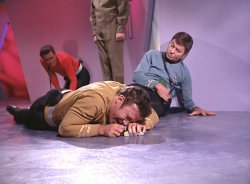 Star Trek Kirk Bones and Redshirt down 2 Meme Template