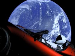 Tesla in Space Meme Template