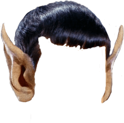 Png Spock Vulcan pointy ears and hair Meme Template