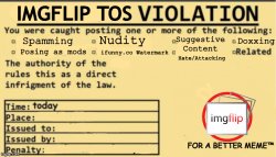 Imgflip TOS Violation Meme Template