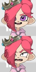 PearlFan23 Octoling happy then angry Meme Template