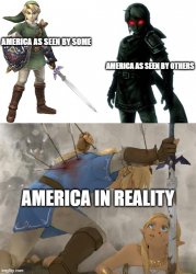 America in reality Meme Template