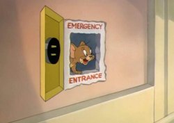 Tom & Jerry Emergency Entrance Meme Template