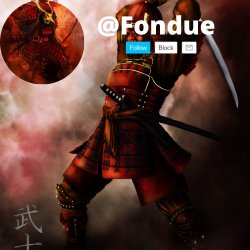 Fondue red Samurai temp Meme Template