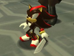 Shadow The Hedgehog with a knife Meme Template