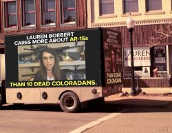 Lauren Boebert shame truck Meme Template