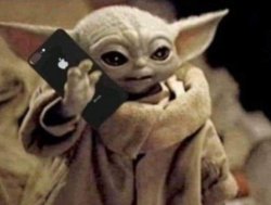 Baby Yoda phone Meme Template