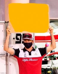 Kimi holding a sign Meme Template