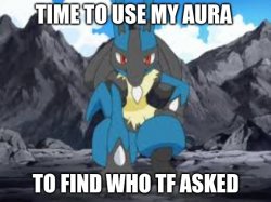 Lucario who asked Meme Template