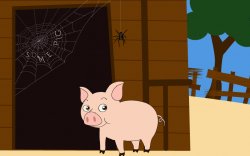 Silly pig and the spider Meme Template