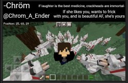 Chrom_A_Ender announcement template Meme Template