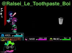 Ralsei_Le_Toothpaste_Boi Announcement Template Meme Template