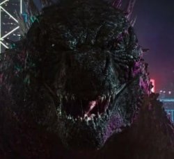 Smiling Godzilla Meme Template