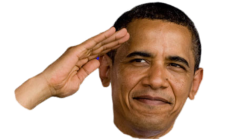 Obama salute transparent Meme Template