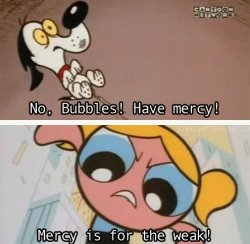 Bubbles mercy weak powerpuff girls dog Meme Template