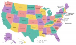 United States Map USA states map Meme Template