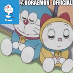 Doraemon_Official’s announcement night time version Meme Template