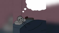 Couple thinking in bed Meme Generator Template