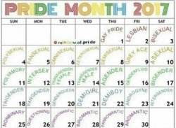 pride calendar ig Meme Template