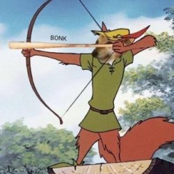 Horny dog Robin Hood Meme Template