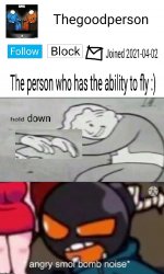 Thegoodperson announcement template Meme Template