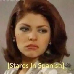 Soraya Stares in Spanish Meme Template